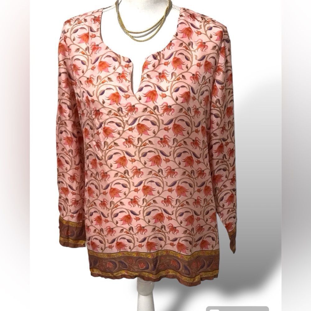 April Cornell 100% washable silk tunic